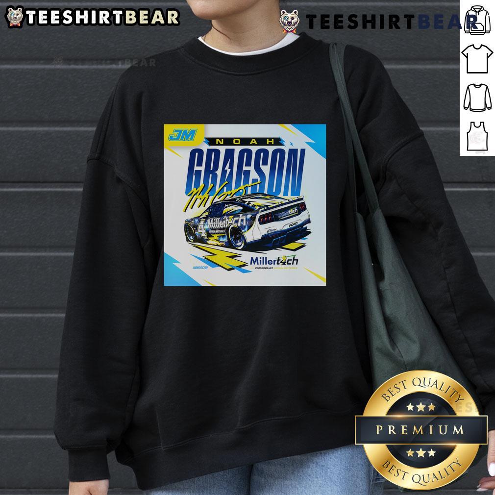Official Noah Gragson 4 Millertech sweatshirt featuring a stylish design for fans and motorsport enthusiasts.