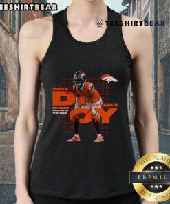 Patrick Surtain II Black Tank Top celebrating 2024 NFL Defensive Player of the Year for Denver Broncos.
