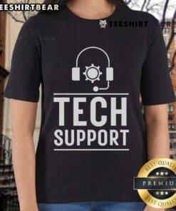 Official Tech Support White House Tech Support DOGE Ladies Tee featuring a stylish design for crypto enthusiasts.