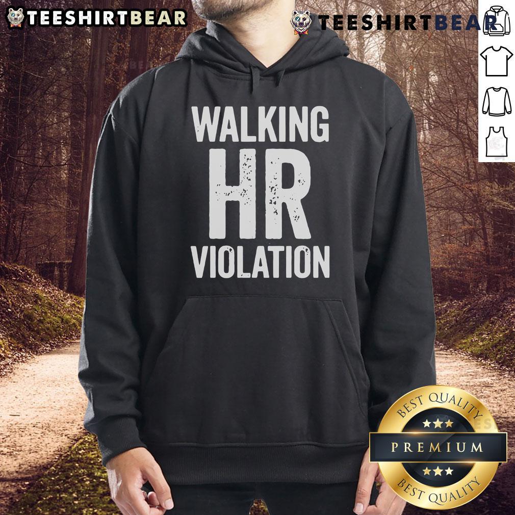 Official Walking HR Violation Vintage Human Resources Nightmare Hoodie featuring humorous design for HR professionals.