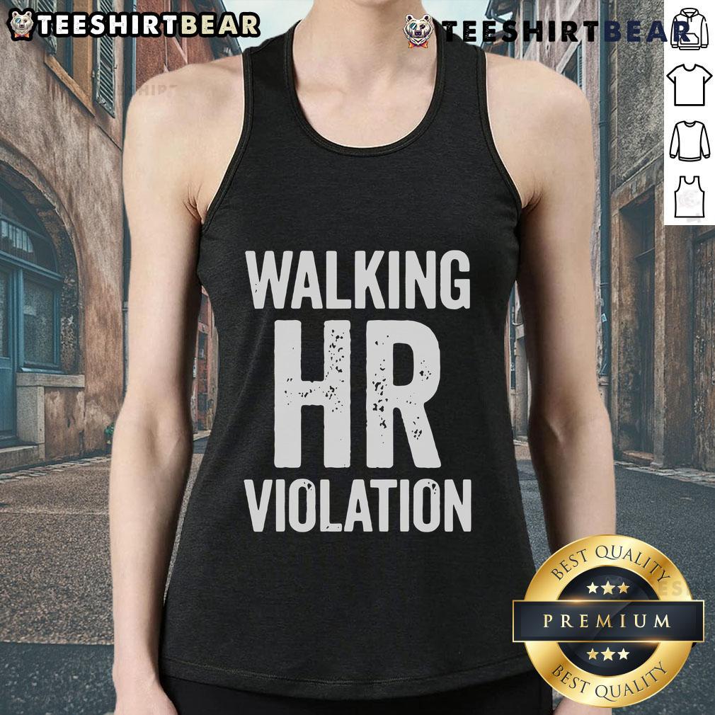 Vintage HR violation tank top featuring humorous design for human resources professionals and HR nightmares.