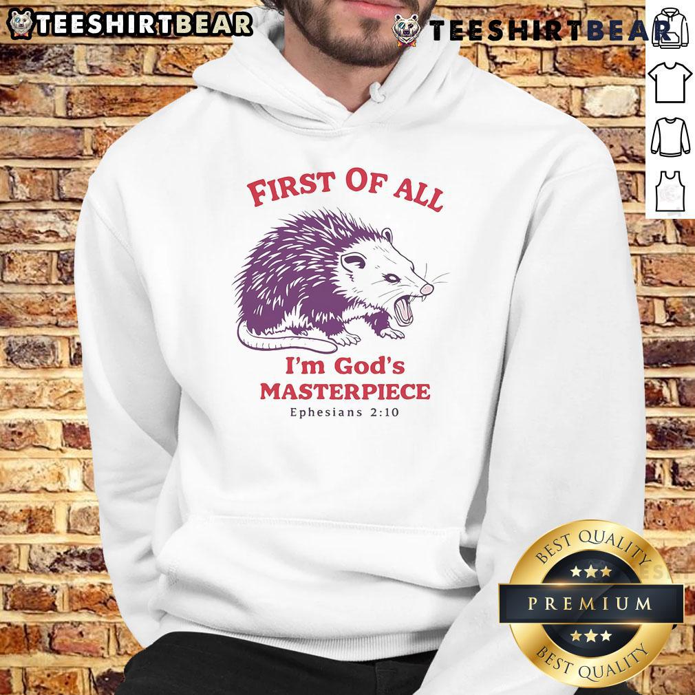 Premium 'I'm God's Masterpiece' mouse hoodie in stylish design, perfect for casual wear and expressing creativity.