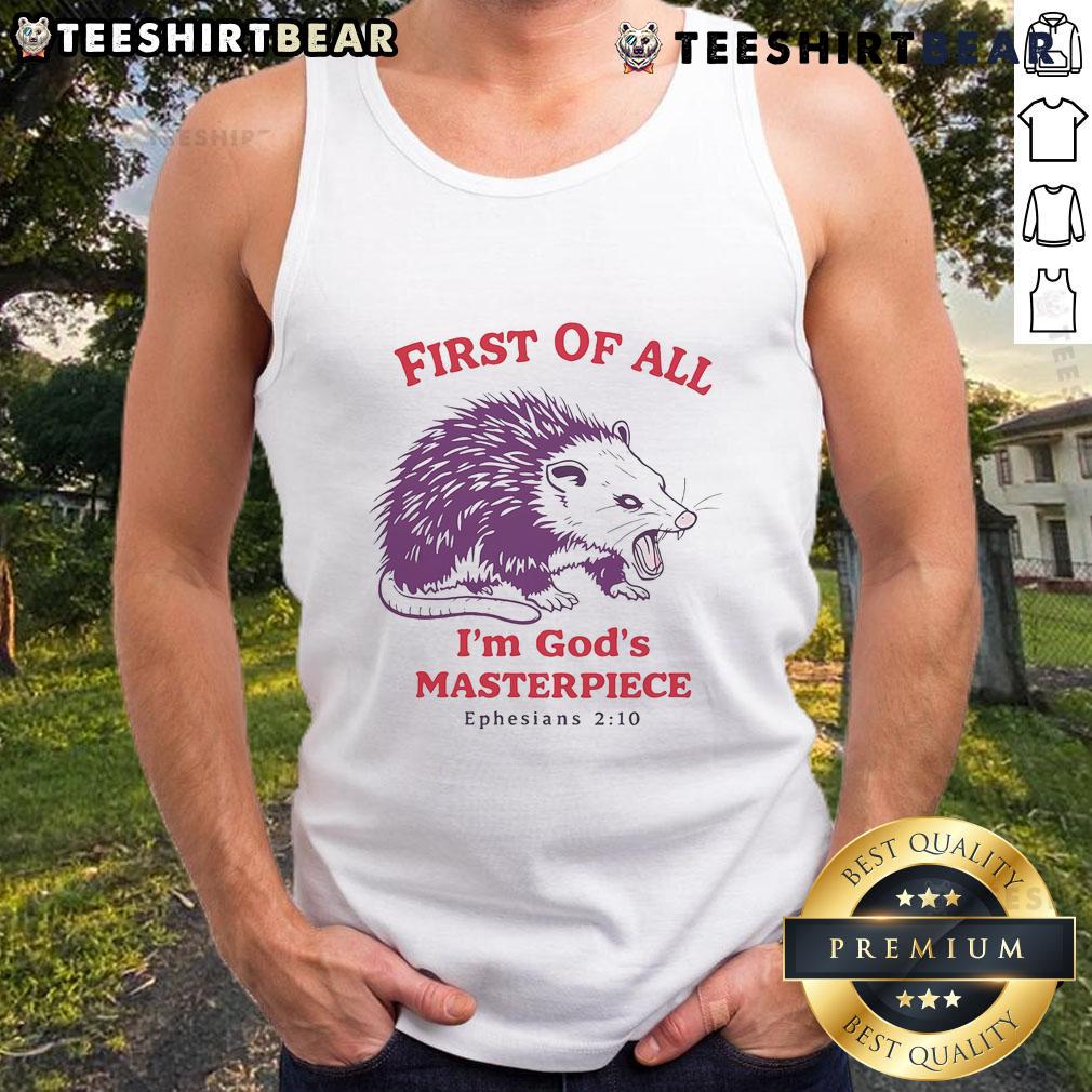 Premium 'I'm God's Masterpiece' Mouse Tank Top for stylish comfort and faith-inspired fashion.