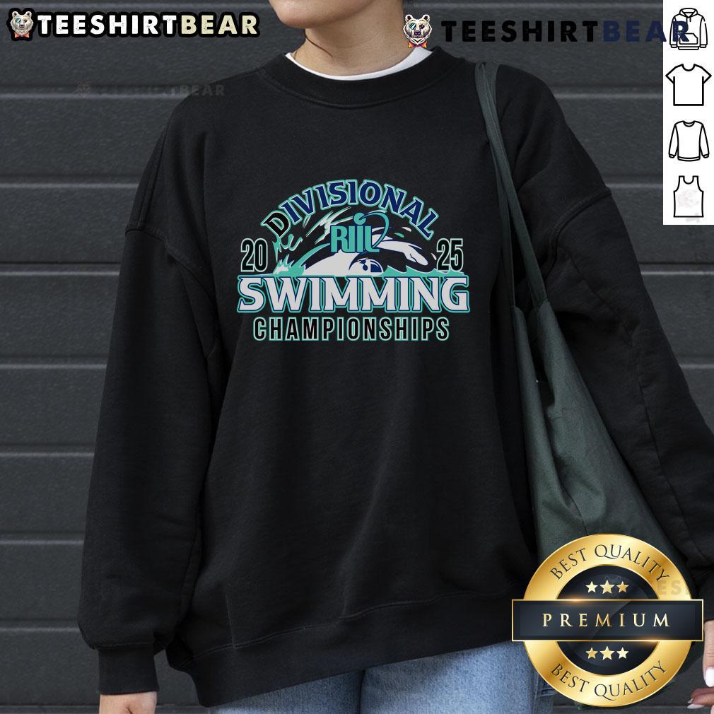Alt Text: Premium Riil Swimming Divisional Championships 2025 Sweatshirt featuring vibrant design and comfortable fit for athletes.