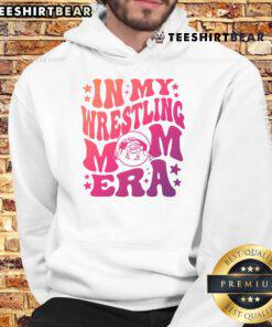 Pretty in My Wrestling Mom Era Groovy Retro Hoodie displayed in vibrant colors, showcasing a stylish and nostalgic design.
