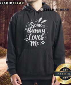 Cute Pretty Some Easter Bunny Loves Me Hoodie featuring a colorful bunny design perfect for spring celebrations.