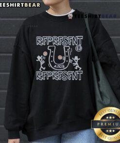 Top A Tribe Called Quest X Dallas Mavericks Represent Sweatshirt featuring iconic graphics and vibrant colors.