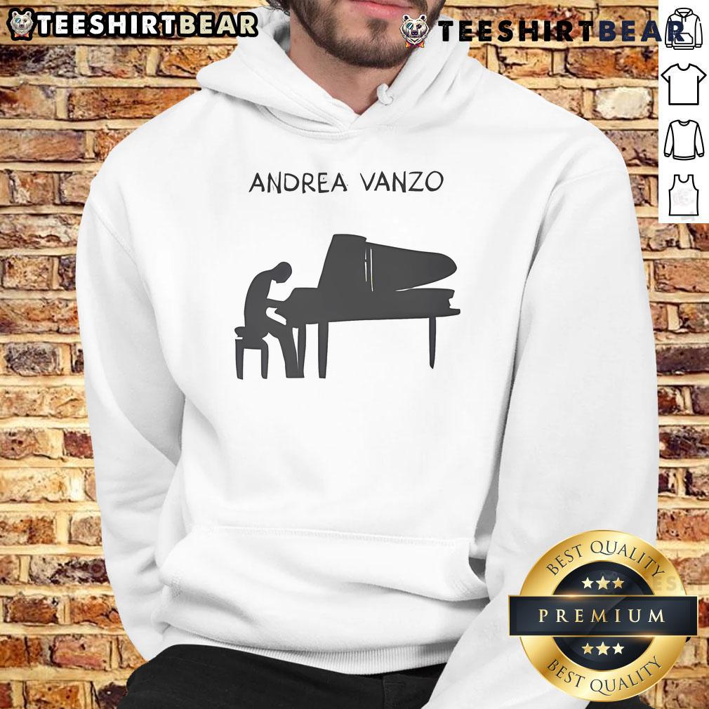 Top Andrea Vanzo Eco Piano Hoodie in eco-friendly fabric, showcasing stylish design and comfort for eco-conscious fashion lovers.