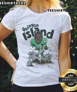 Alt Text: Top Eagles Quinyon Mitchell Signature Ladies Tee in vibrant design, perfect for fans and stylish casual wear.