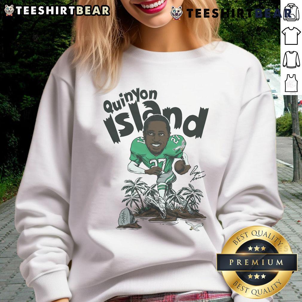 Top Eagles Quinyon Mitchell signature sweatshirt featuring vibrant colors and stylish design, perfect for fans.