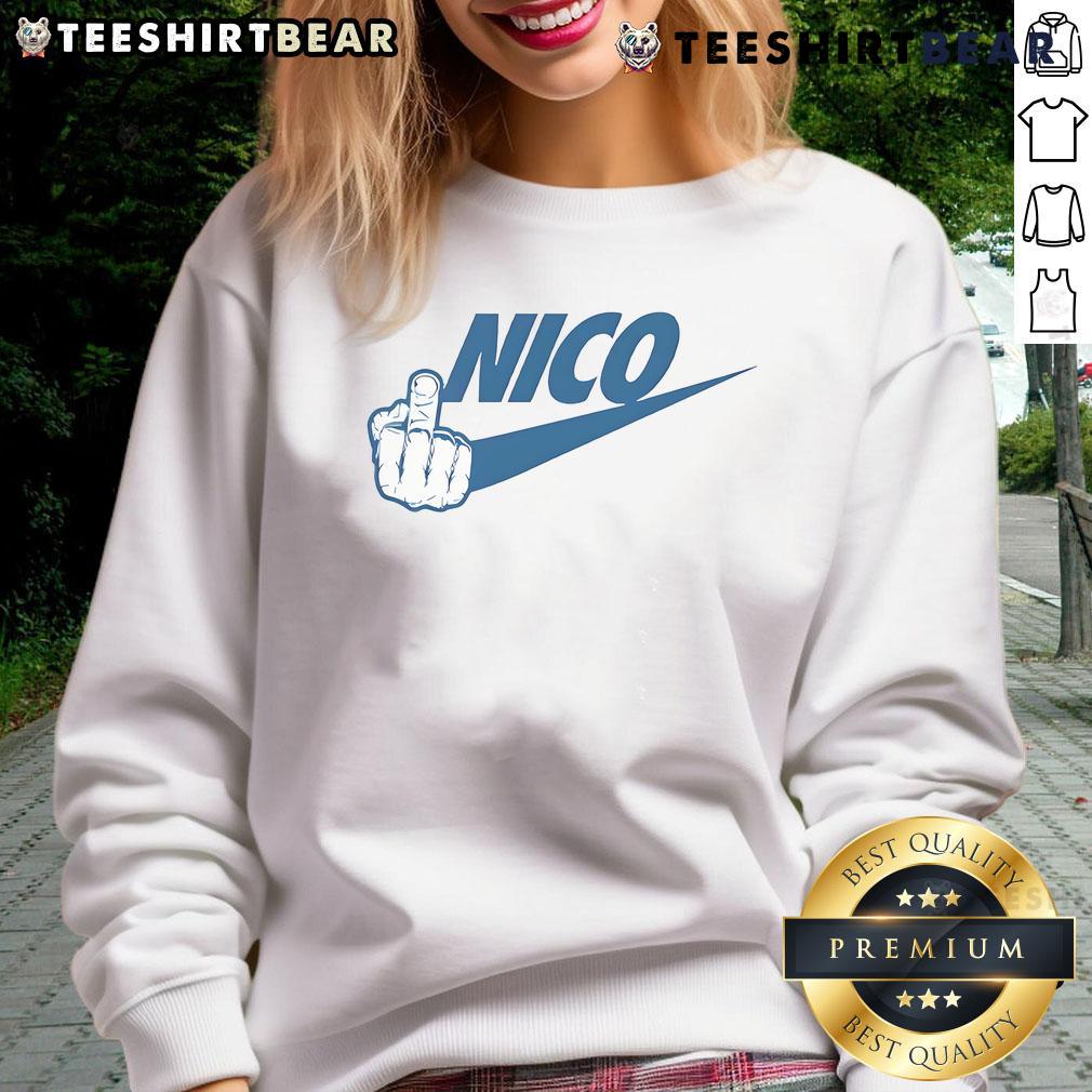 Top-Fck Nico Dallas Mavericks sweatshirt showcasing team colors and logo, perfect for fans and casual wear.