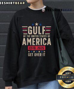 Patriotic coastal pride sweatshirt featuring 'Top Gulf of US America 2025' design, perfect for beach lovers.
