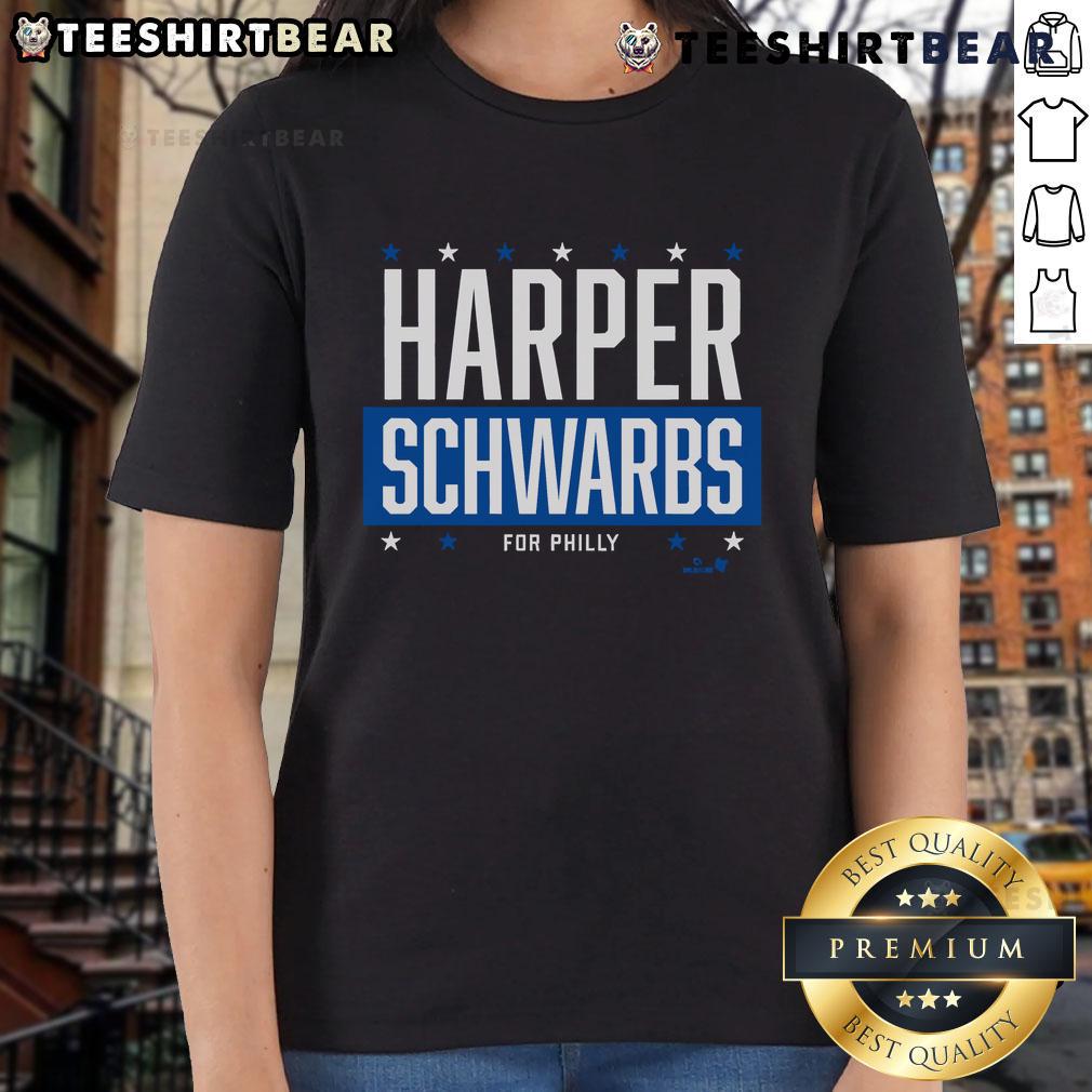 Top Harper Schwarbs for Philly Ladies Tee showcasing stylish fan apparel for Philadelphia baseball enthusiasts.