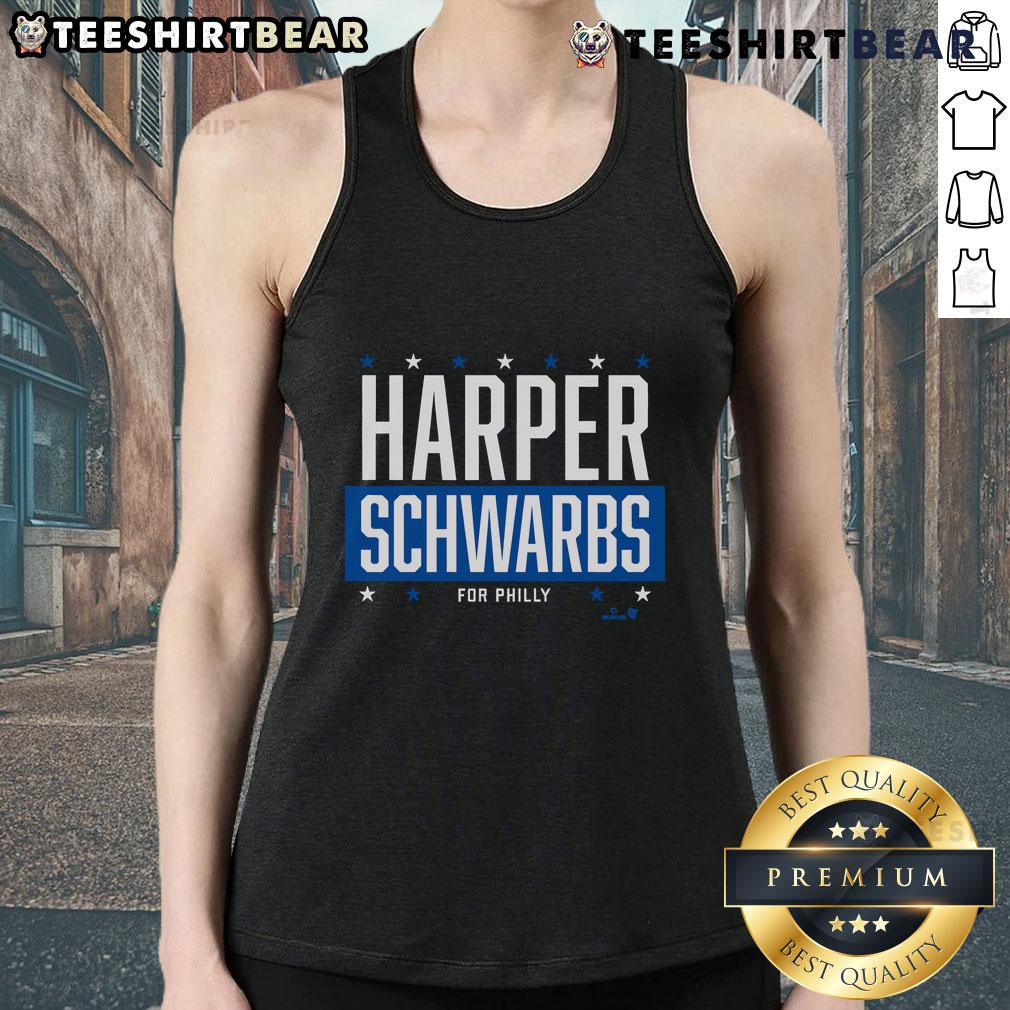 Top Harper Schwarbs for Philly tank top featuring bold graphics and vibrant colors for baseball fans.