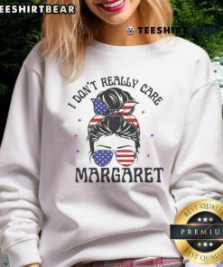 Top 'I Dont Really Care' Margaret Messy Bun Sweatshirt in cozy fabric, perfect for casual wear and expressing your laid-back style.