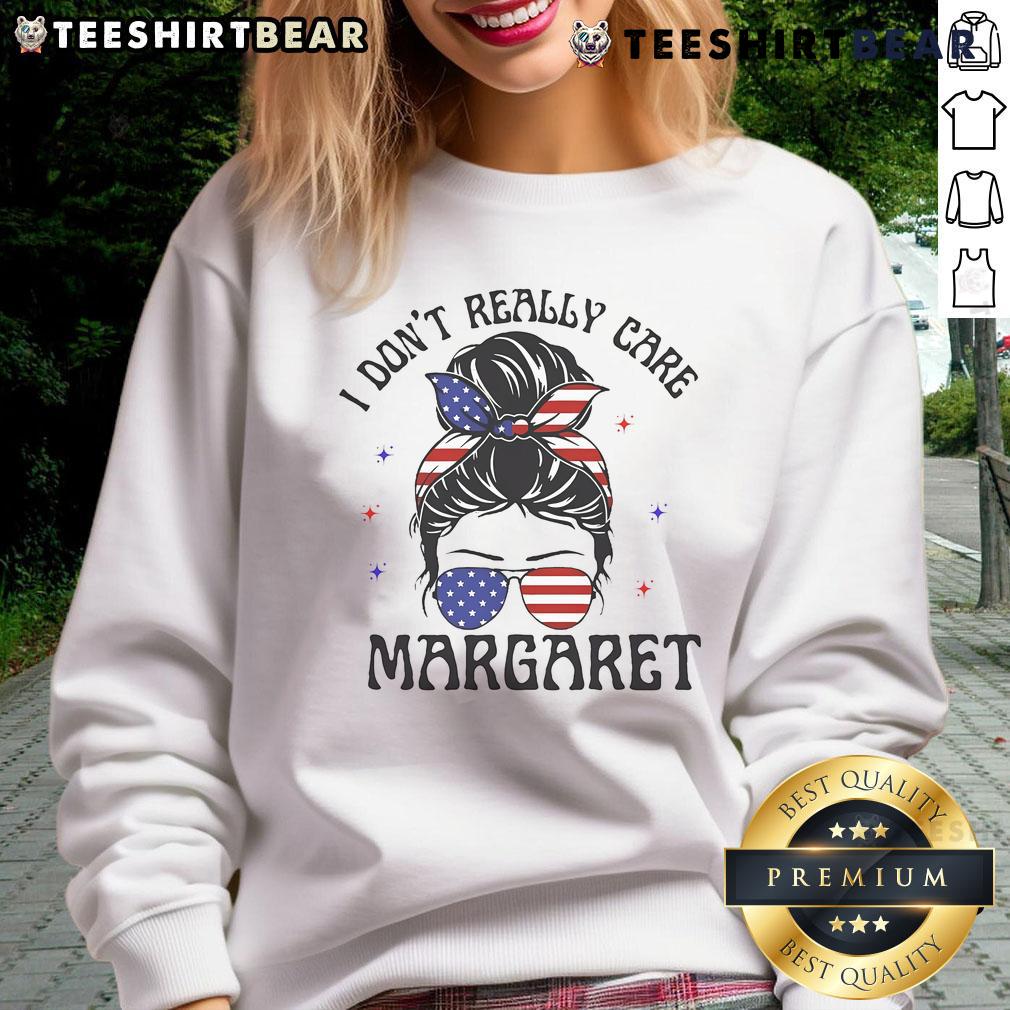 Top 'I Dont Really Care' Margaret Messy Bun Sweatshirt in cozy fabric, perfect for casual wear and expressing your laid-back style.