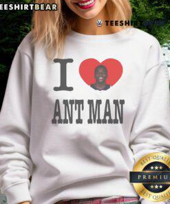Cozy Top I Love Ant Man sweatshirt featuring a vibrant graphic, perfect for Marvel fans and casual wear.