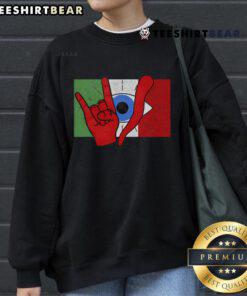 Stylish Top Italian Evil Eye Il Malocchio Maloik Malocchio sweatshirt featuring a striking design, perfect for fashion lovers.
