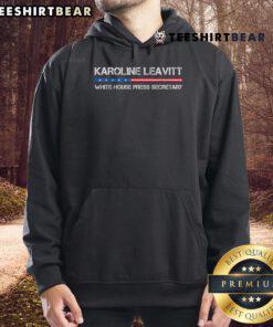 Alt Text: Top Karoline Caroline Leavitt in a White House Press Secretary hoodie, showcasing political fashion style.
