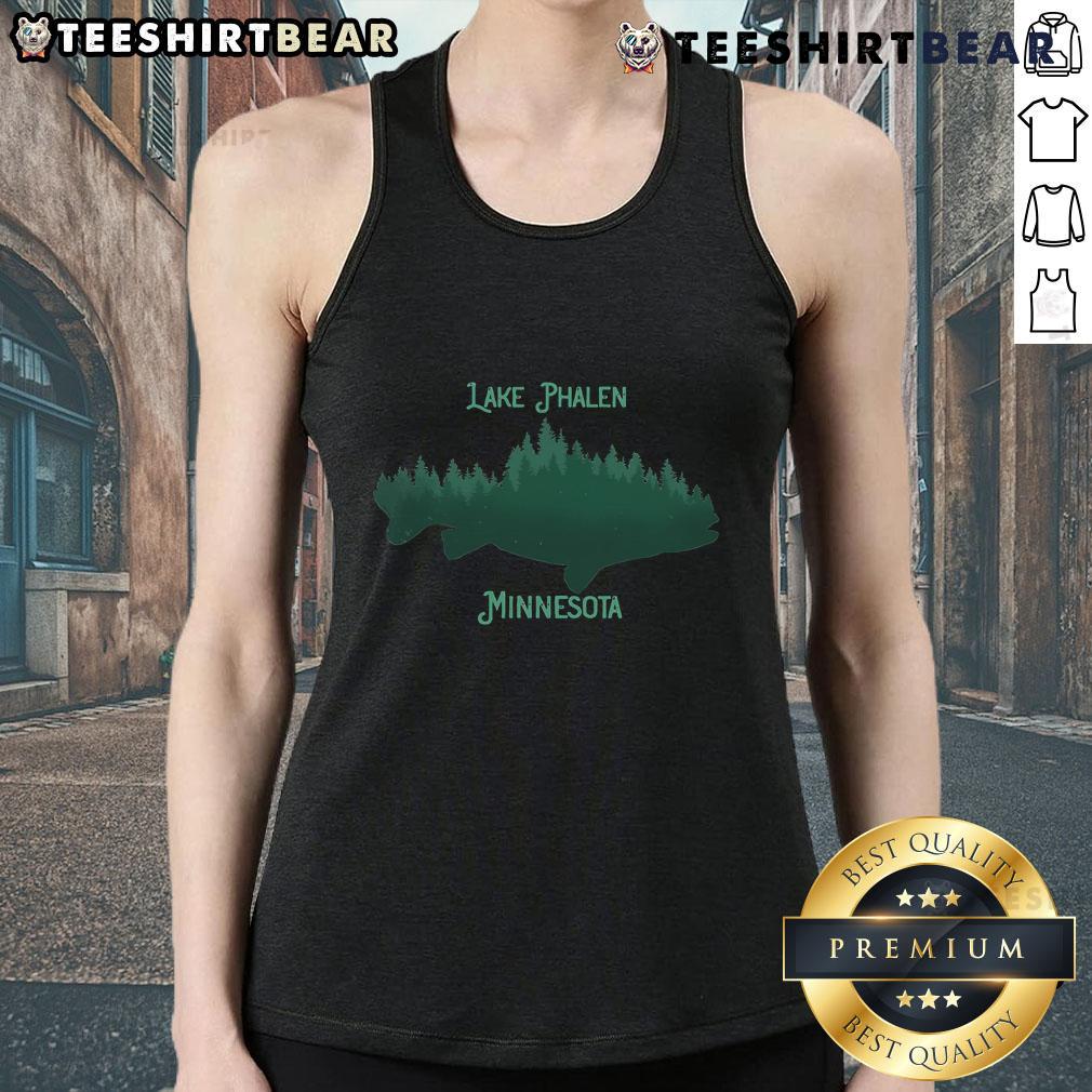 Stylish tank top featuring Lake Phalen, Minnesota, perfect for summer outings and showcasing local scenery.