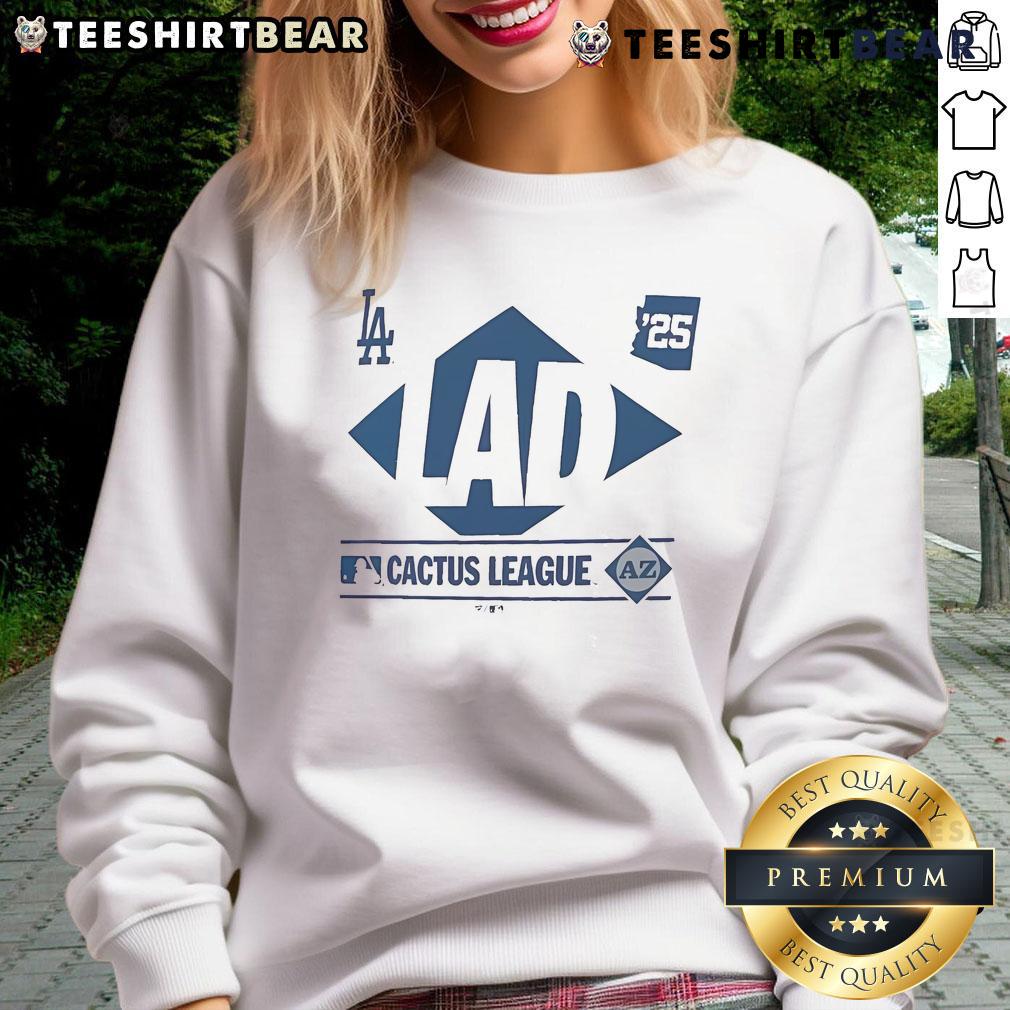 Top Los Angeles Dodgers 2025 Spring Training Cactus League sweatshirt featuring MLB team logo and vibrant design.