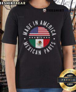 Top Made in America with Mexican Parts: Mexico Pride Ladies Tee showcasing vibrant colors and a stylish design.