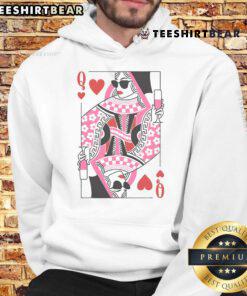 Top Queen of Hearts Champagne Lover Valentine's Day Hoodie in vibrant colors, perfect gift for romantic celebrations.