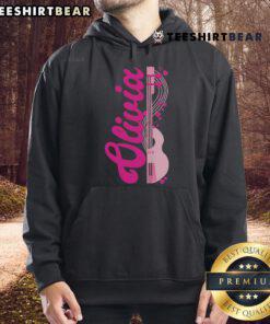 Top Retro Olivia First Name Personalized Groovy Hoodie in vibrant colors, perfect for stylish casual wear.