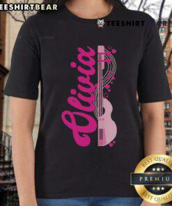 Top Retro Olivia Personalized Groovy Ladies Tee featuring vibrant colors and stylish design for a trendy look.