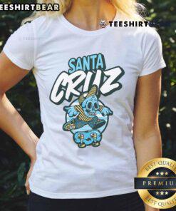 Alt Text: Vintage skeleton ladies tee from Santa Cruz, California, featuring a stylish design perfect for casual wear.