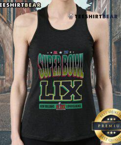 Stylish Top Starter Super Bowl LIX tank top featuring vibrant colors and a bold design for game day celebrations.