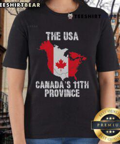 Top the USA Canada's 11th Province Ladies Tee featuring a stylish design, perfect for casual wear and patriotic events.