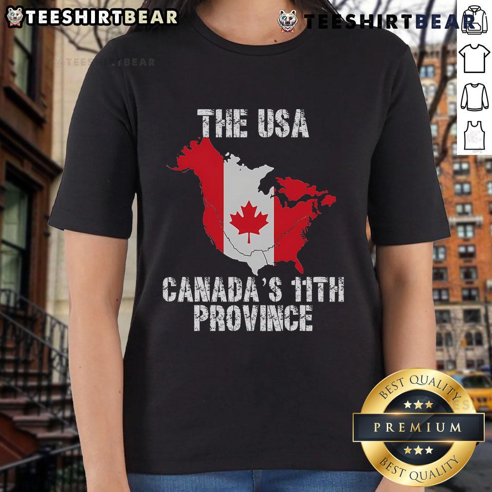 Top the USA Canada's 11th Province Ladies Tee featuring a stylish design, perfect for casual wear and patriotic events.