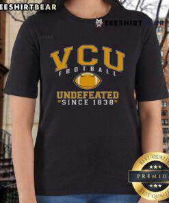 Top VCU football undefeated since 1838 ladies tee in vibrant colors, perfect for fans celebrating team pride.