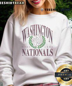 Top Washington Nationals Pitchout Since 1901 sweatshirt featuring team colors and logo, perfect for fans and collectors.