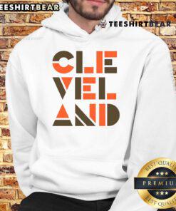 Awesome Cleveland Ohio baseball modern geometric hoodie design featuring bold colors and stylish patterns.