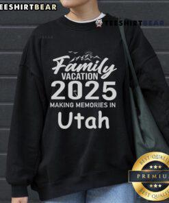 Family wearing matching sweatshirts on vacation in Utah, creating unforgettable memories in 2025.