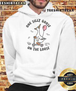 Awesome funny silly goose on the loose hoodie featuring a playful goose design, perfect for casual wear and laughs.