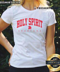 Alt Text: Awesome Holy Spirit Spartans logo on a stylish ladies tee, perfect for fans and casual wear.