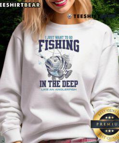 Awesome sweatshirt featuring an anglerfish design, perfect for fishing enthusiasts who love deep-sea adventures.