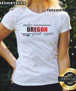Awesome Make Oregon Great Again tee featuring the Oregon flag, perfect for patriotic ladies and fans of Oregon pride.