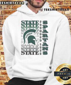 Alt Text: Awesome Michigan State Spartans Gradient Wordmark Hoodie featuring vibrant colors and official team logo design.