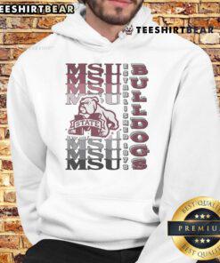 Awesome Mississippi State Bulldogs Gradient Wordmark Hoodie featuring vibrant colors and team logo design.