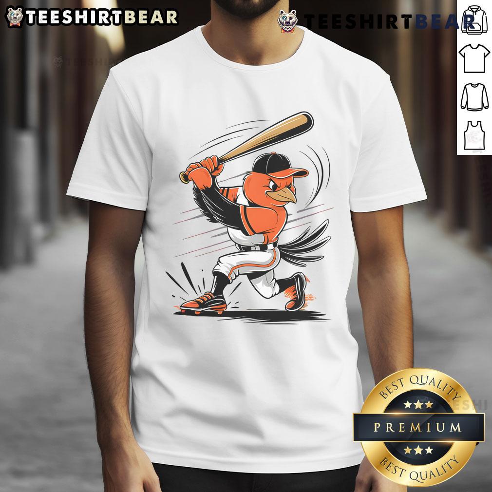 Awesome Orioles bird graphic on a stylish t-shirt for Orioles lovers, perfect for fans and nature enthusiasts.