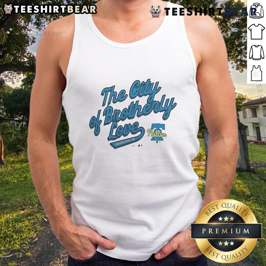 Awesome Phillies The City of Brotherly Love tank top featuring vibrant design and team colors, perfect for fans.