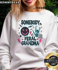 Feral Grandma Skeleton Cool Sweatshirt featuring a unique design, perfect for Halloween and casual wear.