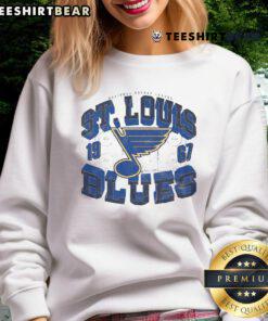 Awesome St. Louis Blues rink sweatshirt featuring a stylish arched wordmark design for fans and sports enthusiasts.