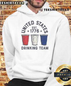 Awesome United States Drinking Team Est 1776 hoodie featuring a bold design celebrating American spirit and camaraderie.
