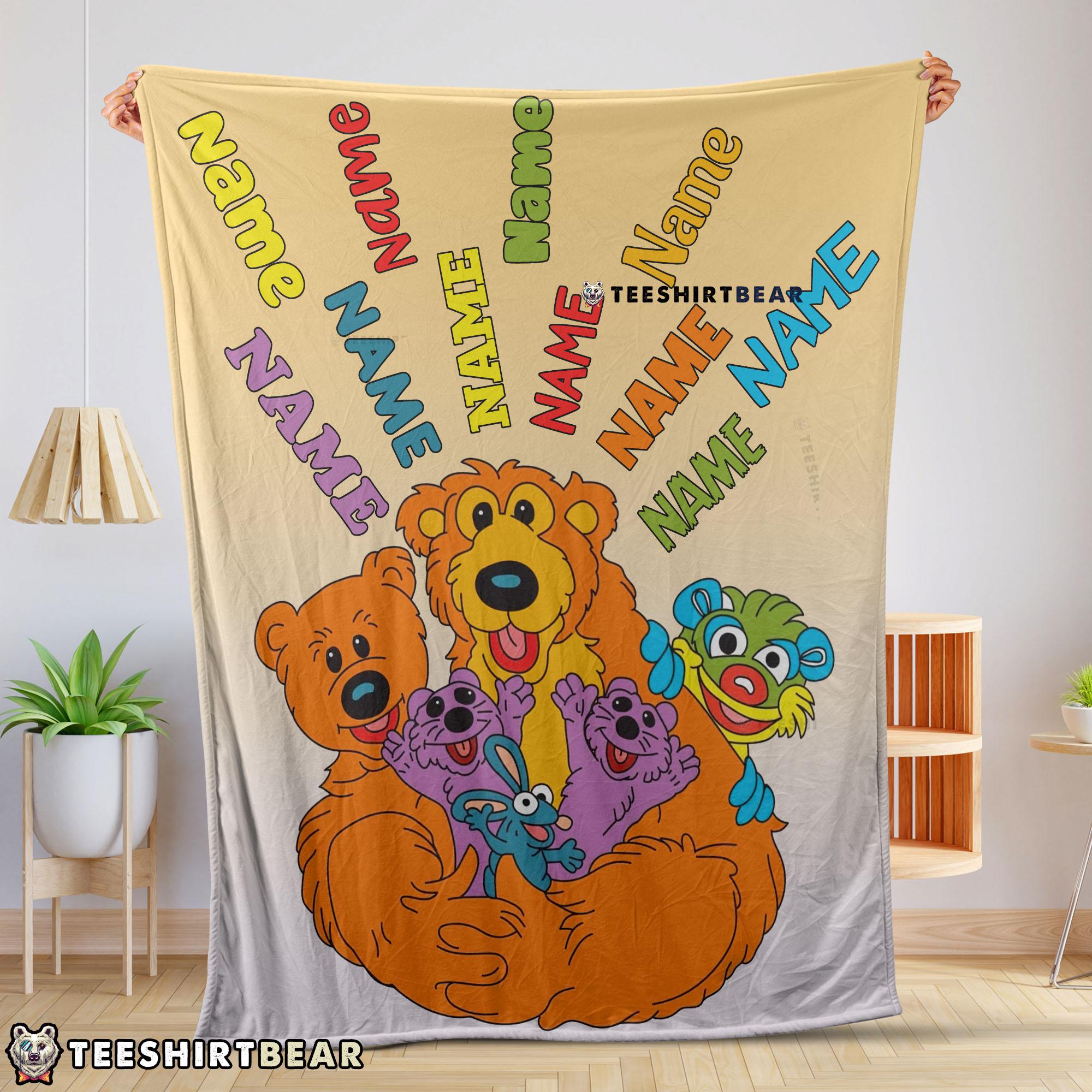 Bear In The Big Blue House Cartoon Blanket Fleece Customized Blanket