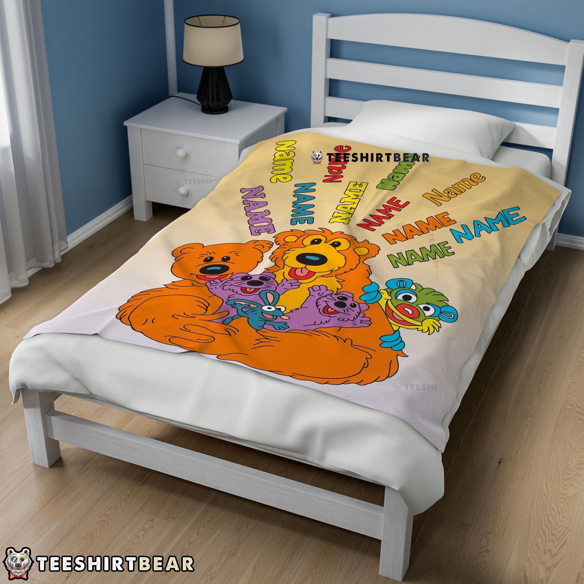 Bear In The Big Blue House Cartoon Blanket Fleece Customized Blanket